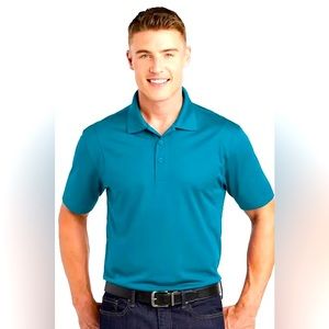 Turquoise Murano Mens Polo Style Short Sleeve Shirt Size XL